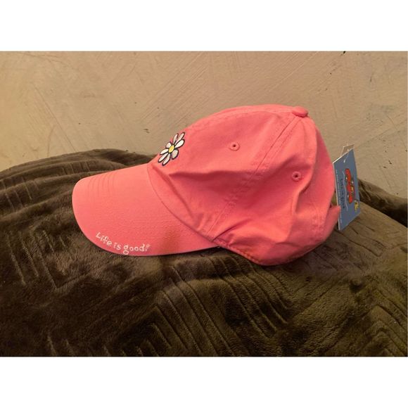 Life is Good Pink Daisy Adjustable Ball cap hat - Picture 4 of 5
